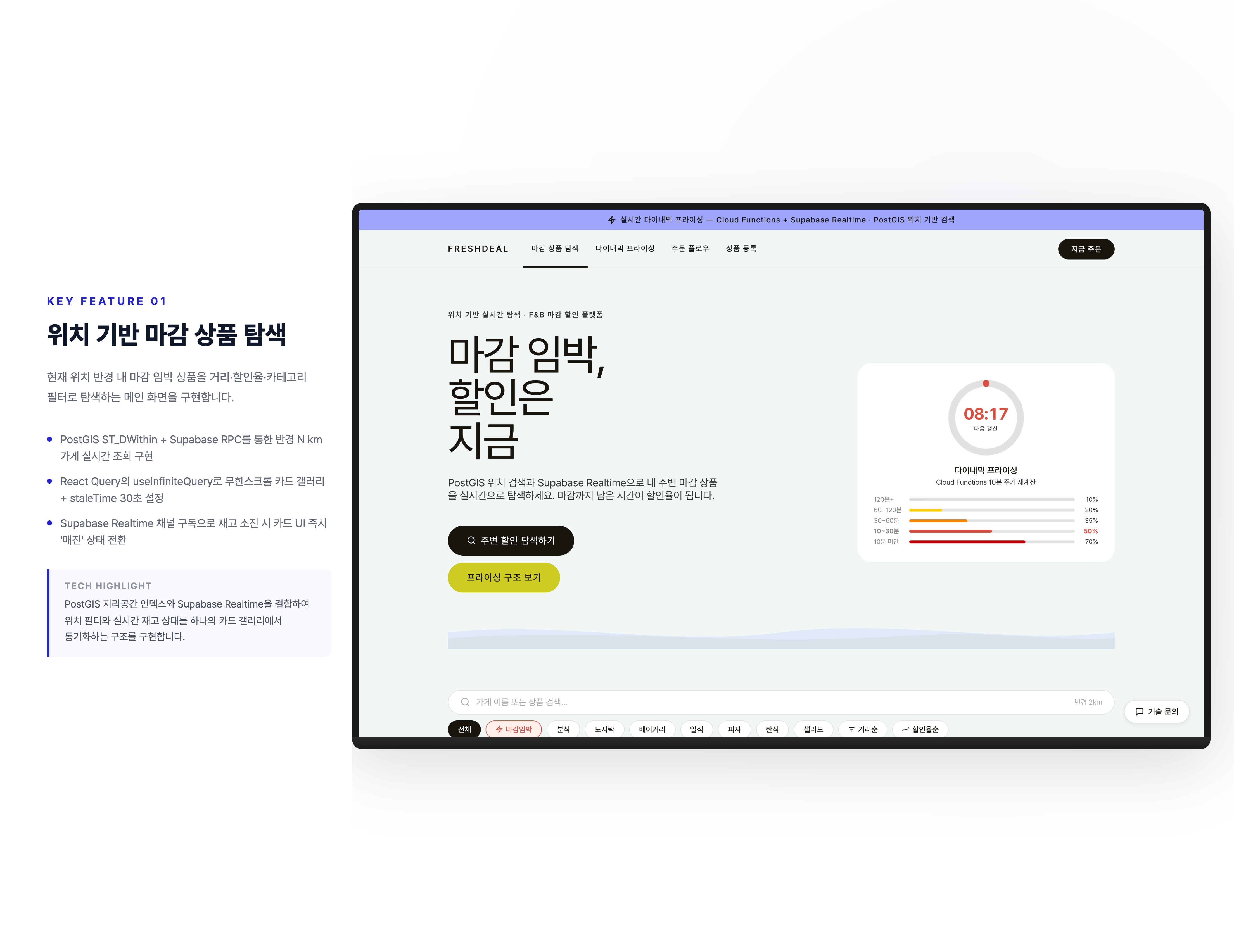 마감 할인 식품 플랫폼