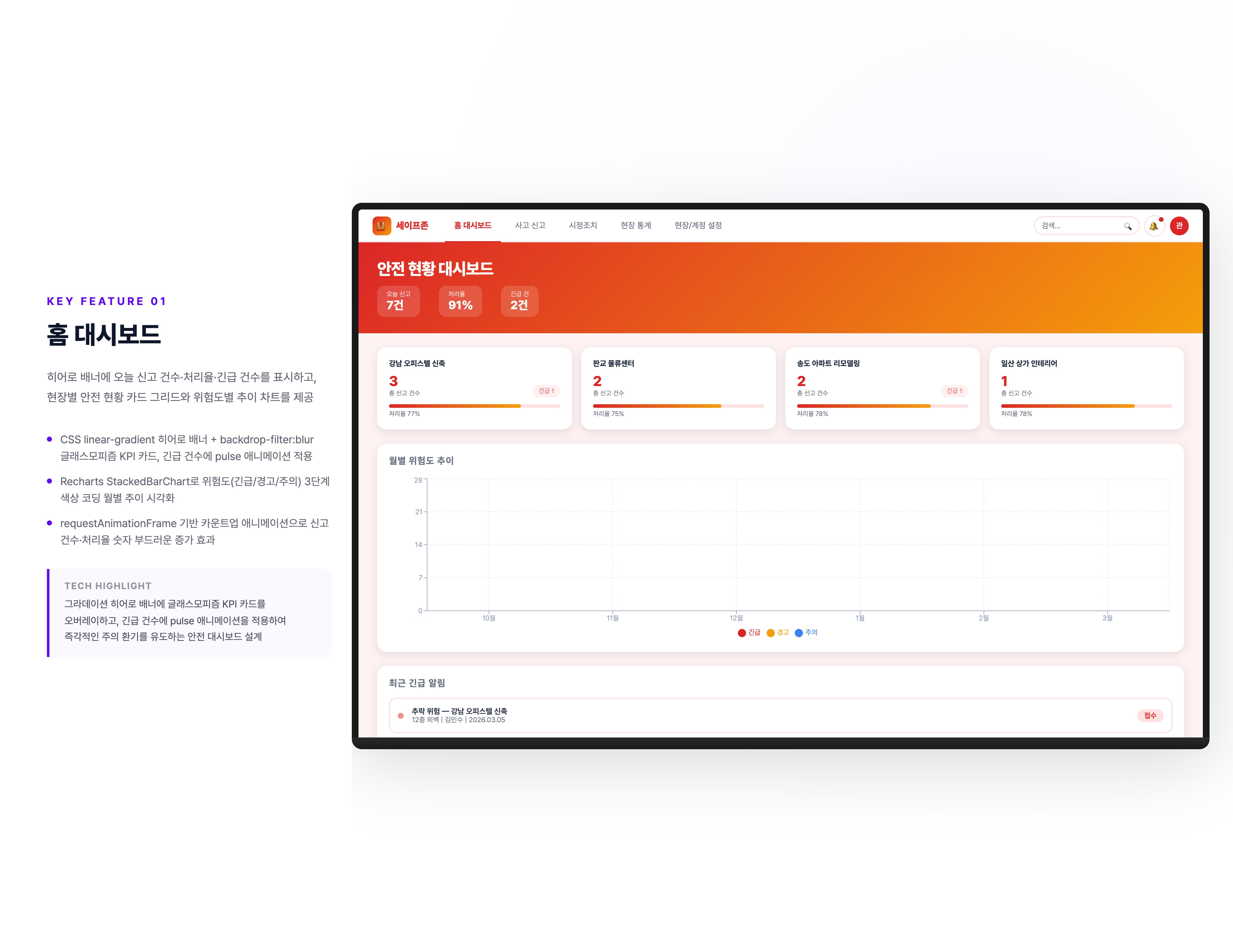건설 현장의 불안정한 네트워크 환경에서 모바일 신고 폼 제출 실패 시 데이터 유실 방지
